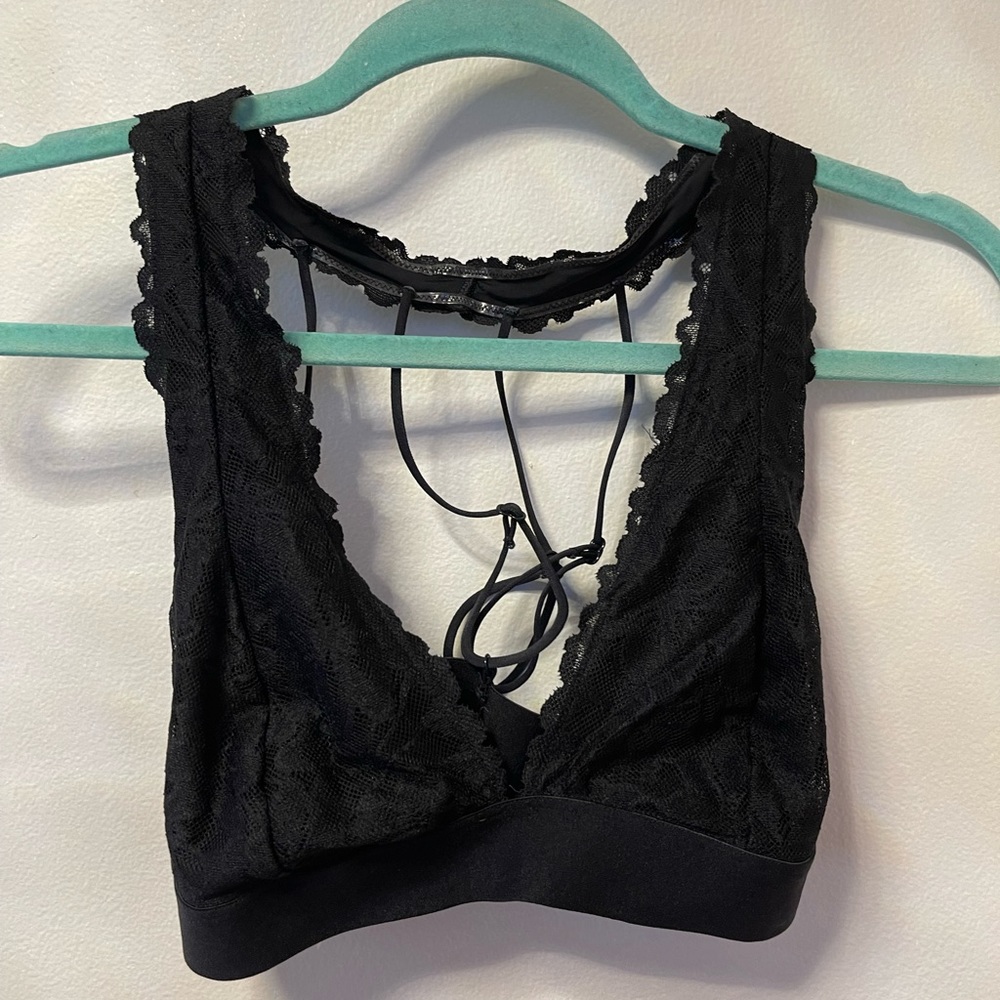 Black lace bralette